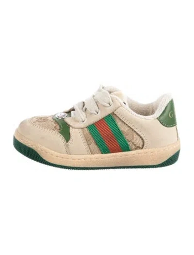 Pre-owned Gucci Kids' Boys Low Top Sneakers In Neutrals