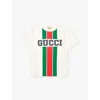 Gucci Printed Cotton T-shirt In New White/mc