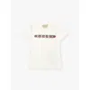 Gucci Branded-print Short-sleeved Cotton-jersey T-shirt 6 Months - 3 Years In New White/mc