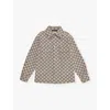 Gucci Gg Canvas Jacket In Oatsmilk/blue