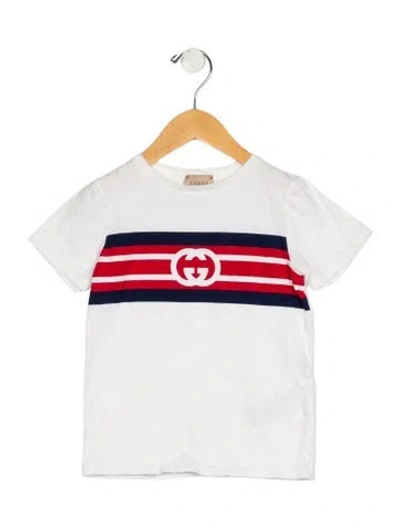 Pre-owned Gucci Babies' Boys' Short Sleeve T-shirt In White