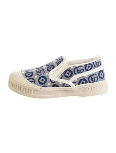 Pre-owned Gucci Kids' Boys Slip-on Sneakers In Blue