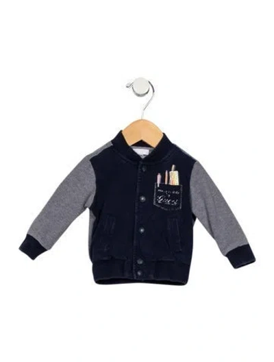 Pre-owned Gucci Babies' Boys' Toddler Varsity Jacket In Gray