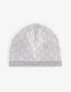 Gucci Boys White Kids Monogram-print Wool Beanie 4-12 Years In White