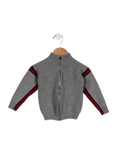 Pre-owned Gucci Babies' Boys Wool Long Sleeve Jacket In Grey