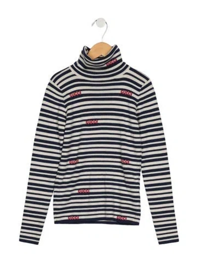 Pre-owned Gucci Kids' Boys Wool Pattern Printed Long Sleeve In Neutrals