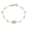 Gucci Bracelet Interlocking G With Diamonds Yba729403001 In Pink/rose Gold Tone/gold Tone