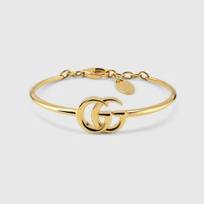 Gucci Bracelet Sculpté Gg Marmont In Gold