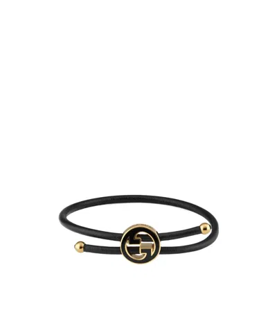Gucci Bracelet With Enamel Round Interlocking G