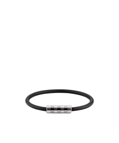 Gucci Bracelet With Gg Detail In Black