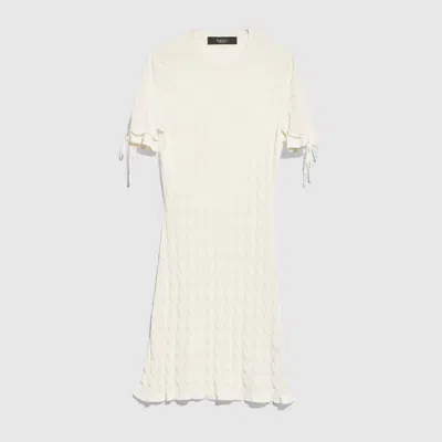 Gucci Braided Cotton Blend Dress In Neutral