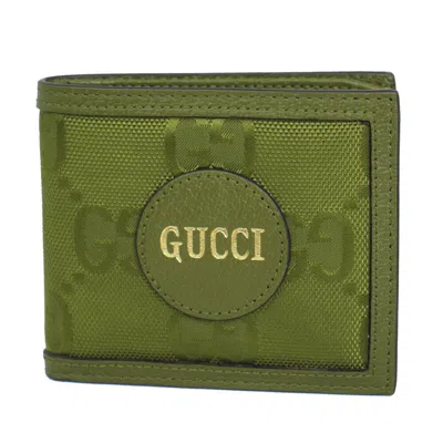 Pre-owned Gucci Brand  Men's Off The Grid Green Leather Bifold Wallet 625573 H9haj 3300