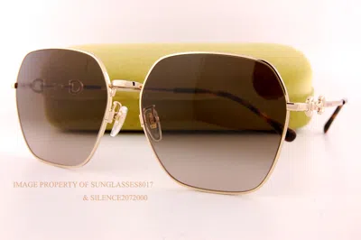 Pre-owned Gucci Brand  Sunglasses Gg 0882/sa 002 Gold/brown Gradient For Women