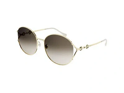 Pre-owned Gucci Brand  Sunglasses Gg1017sk 003 Gold Brown Woman