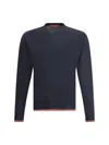 Gucci Web Ribbon Jersey Sweaters And Cardigans Blue In Black