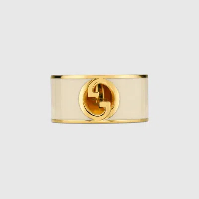 Gucci Breiter Blondie Ring Mit Emaille-detail In Undefined