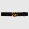 Gucci Black Reversible Belt With Buckle With Double G Logo In Leather Man In Black
