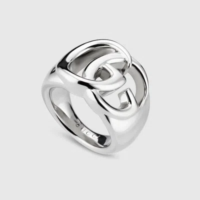 Gucci Breiter Gg Marmont Ring Mit Cut-out-detail In Metallic