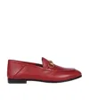 Gucci Womens Rosso Ancora Jordaan Horsebit-embellished Leather Loafers In Red