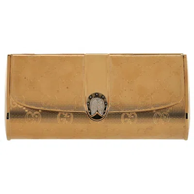 Pre-owned Gucci Broadway Ssima Clutch 'gold' | Women's Size Onesize