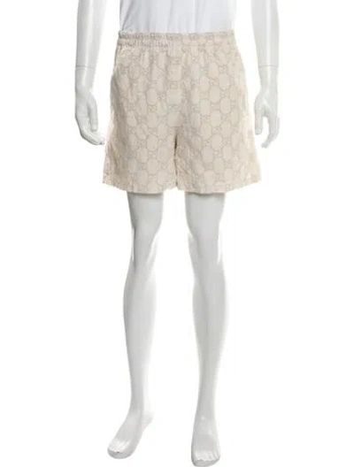 Pre-owned Gucci Broderie Mini Shorts In Neutral