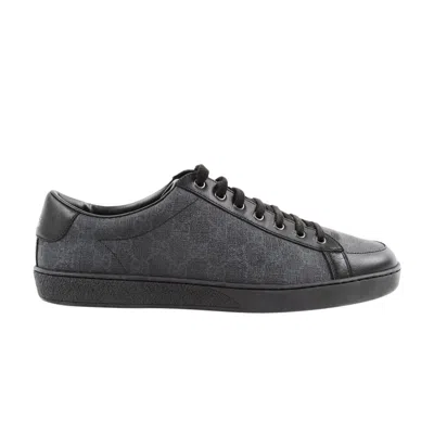 Pre-owned Gucci Brooklyn Gg Supreme Low 'black Grey' | Men's Size 10.5