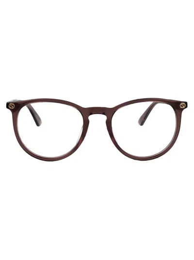 GUCCI GUCCI BROWN ACETATE OPTICAL GLASSES