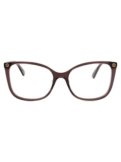 Gucci Gg0026o Glasses In Brown-brown-transparent