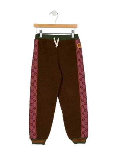 Pre-owned Gucci Babies' Brown And Multicolor Patterned Sweatpants