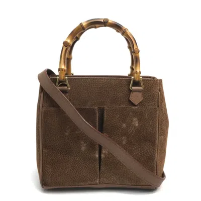 Pre-owned Gucci Brown Bamboo Handbag Shoulder Bag ()