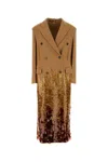 Gucci Brown Batavia Wool Coat With Embroidery In Brown