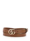 Gucci Brown Belt With Gg Buckle In Leather Woman