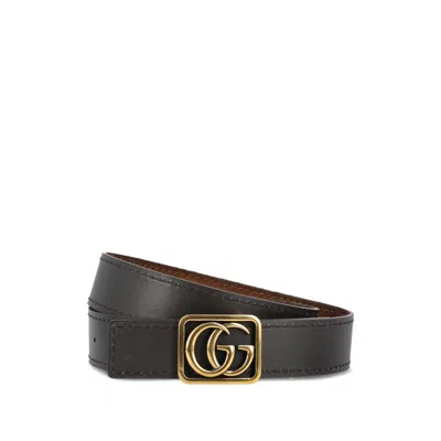 Gucci Double G Buckle Belt In Pattern