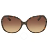 Gucci Brown Butterfly Ladies Sunglasses Gg0076s 003 60 In Brown