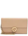 Gucci Brown Calfskin Interlocking G Chain Wallet (authentic Pre-loved) In Brown