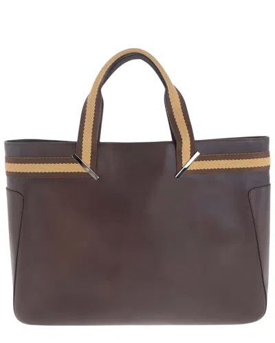 Gucci Brown Calfskin Leather Tote (authentic Pre-loved)