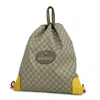 GUCCI GUCCI BROWN CANVAS BACKPACK BAG (PRE-OWNED)