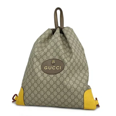 Gucci Brown Canvas Backpack Bag ()
