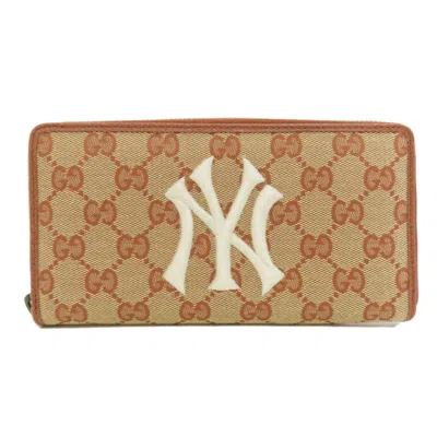 Pre-owned Gucci Brown Canvas Coin Purse/coin Case ()