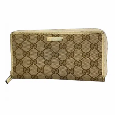Pre-owned Gucci Brown Canvas Coin Purse/coin Case ()