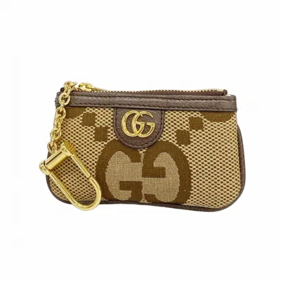 Pre-owned Gucci Brown Canvas Coin Purse/coin Case ()