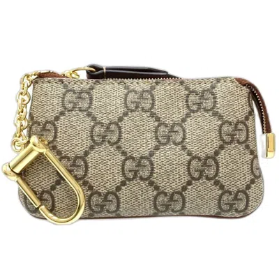 Pre-owned Gucci Brown Canvas Coin Purse/coin Case ()