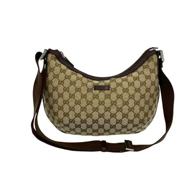 Pre-owned Gucci Brown Canvas Leather Pochette Shoulder Bag ()