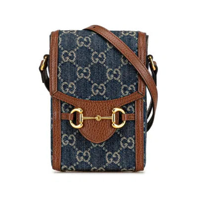Pre-owned Gucci Brown Canvas Leather Shoulder Bag ()