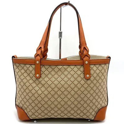 Pre-owned Gucci Brown Canvas Leather Tote Bag ()
