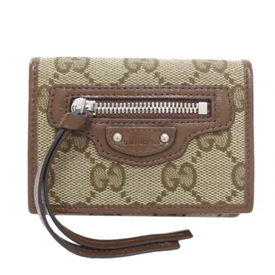 Pre-owned Gucci Brown Canvas Leather Wallet (bi-fold) ()