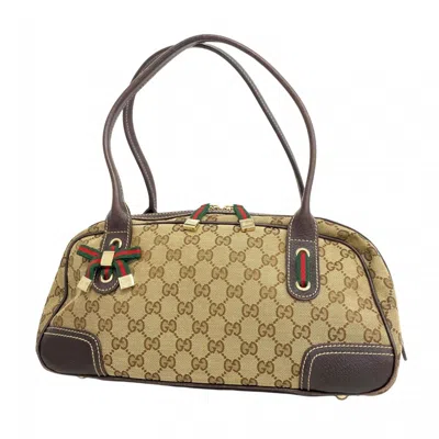 Pre-owned Gucci Brown Canvas Shoulder Bag ()