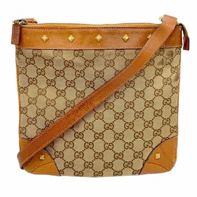 Pre-owned Gucci Brown Canvas Shoulder Bag ()