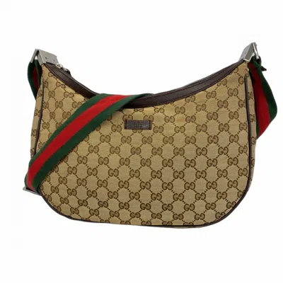 Pre-owned Gucci Brown Canvas Shoulder Bag ()