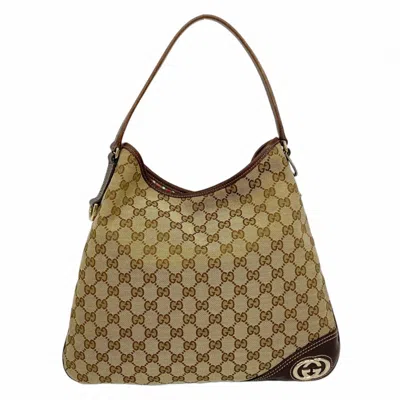 Pre-owned Gucci Brown Canvas Shoulder Bag ()